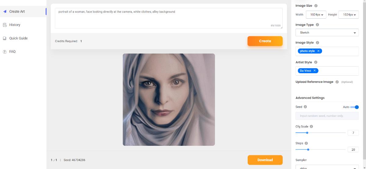 preview of image generator